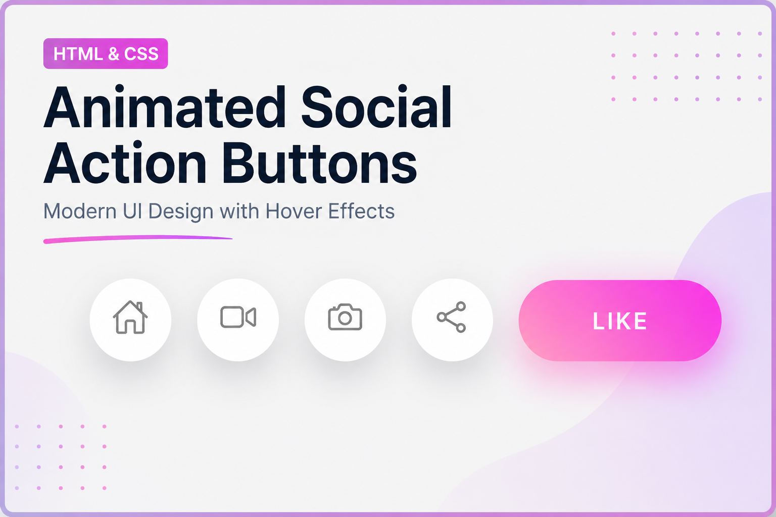 CSS expandable navigation bar with animated gradient icons and glow hover effects
