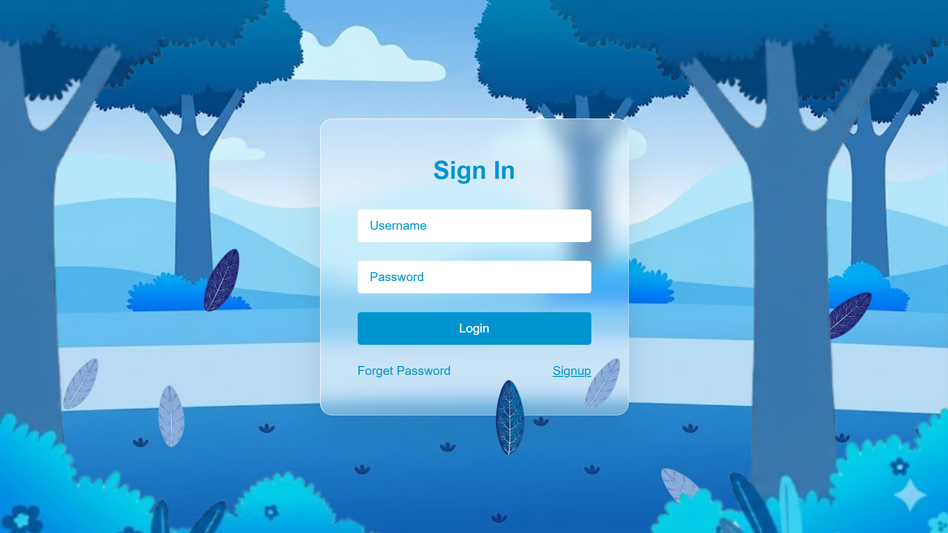 Glassmorphism login form with animated Particles.js background built with HTML and CSS
