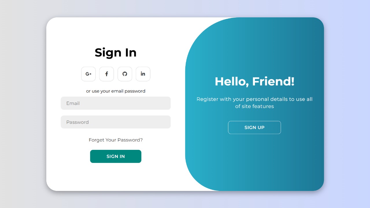 Animated Login and Signup Page HTML CSS JavaScript